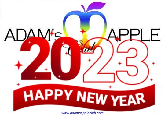Happy New Year 2023 Adams Apple Club Chiang Mai. Our Nightclub OPEN every Night 9:00 PM and the amazing Show START 10:00 PM.