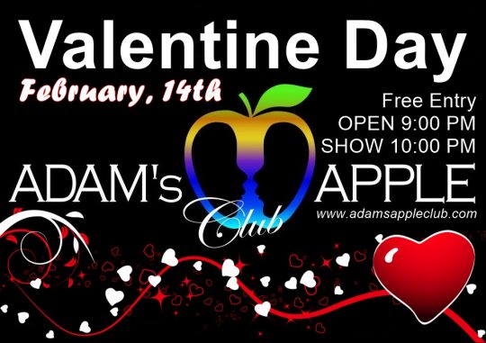 Valentine Day 2023 at Adams Apple Club Chiang Mai. We wish all our friends around the world a Happy Valentines Day 2023