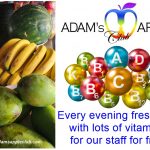 Free vitamins for Boys - Every evening fresh fuit with lots of vitamins for our staff for FREE! Adam's Apple Club Chiang Mai Thailand