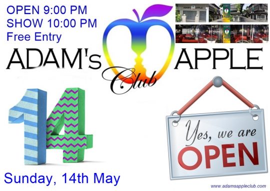 14th May 2023 open after election Adams Apple Club Chiang Mai. Welcome to our cozy and comfortable gay friendly Nightclub, LGBT visitors