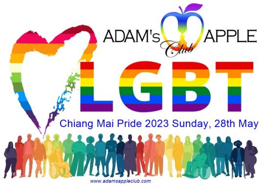 Chiang Mai Pride 2023 Adams Apple Club extends a warm welcome to all visitors and participants at this year's Gay Pride