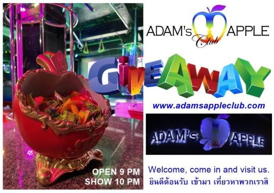 GIVEAWAY from Adams Apple Club in Chiang Mai, Thailand. A sweet welcome from us and a sweet gift for the way home.