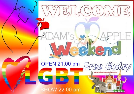 Relax in our Gay Bar on Sunday at Adams Apple Club Chiang Mai -our hip, popular and trendy Nightclub, LGBT visitors are very welcome