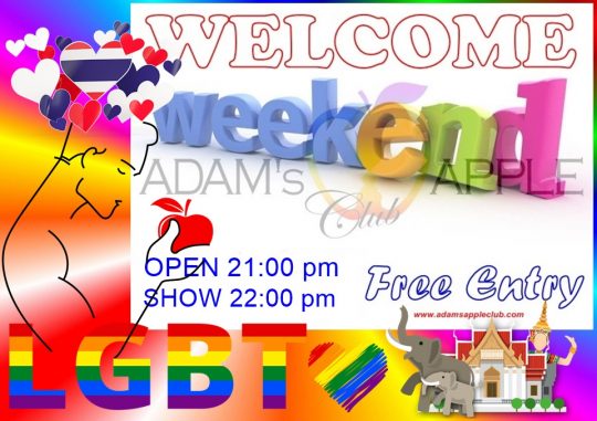 Relax in our Gay Bar on Sunday at Adams Apple Club Chiang Mai -our hip, popular and trendy Nightclub, LGBT visitors are very welcome