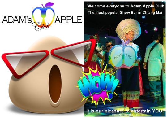 Wow Wow Wow ... Adams Apple Club in Chiang Mai! We warmly welcome all people from all over the world to our venue