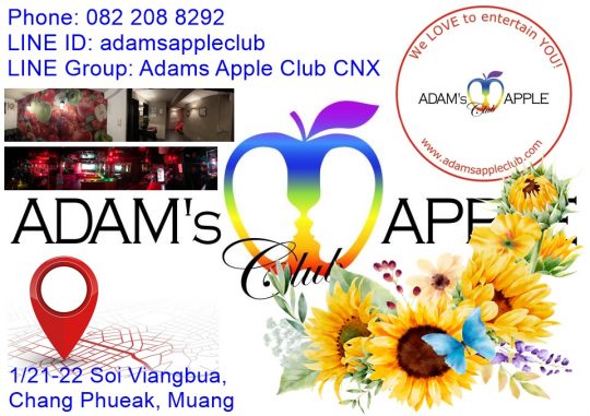 CONTACT Information for Adams Apple Club in Chiang Mai, Thailand to make a reservation and ask for more information
