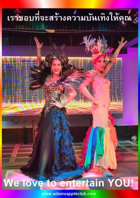 Gorgeous Ladyboy Cabaret Adams Apple Club Chiang Mai, enjoy our gorgeous, singing and dancing Shows in gorgeous Costumes every night