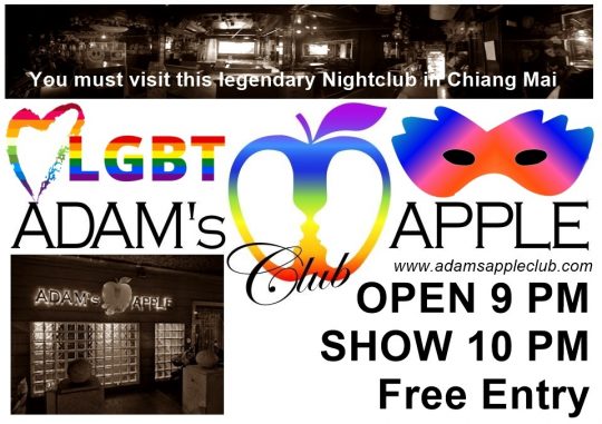 Legendary Nightclub Chiang Mai Adams Apple Club - After a comprehensive renovation and modernization, is now presented as a modern Show Bar