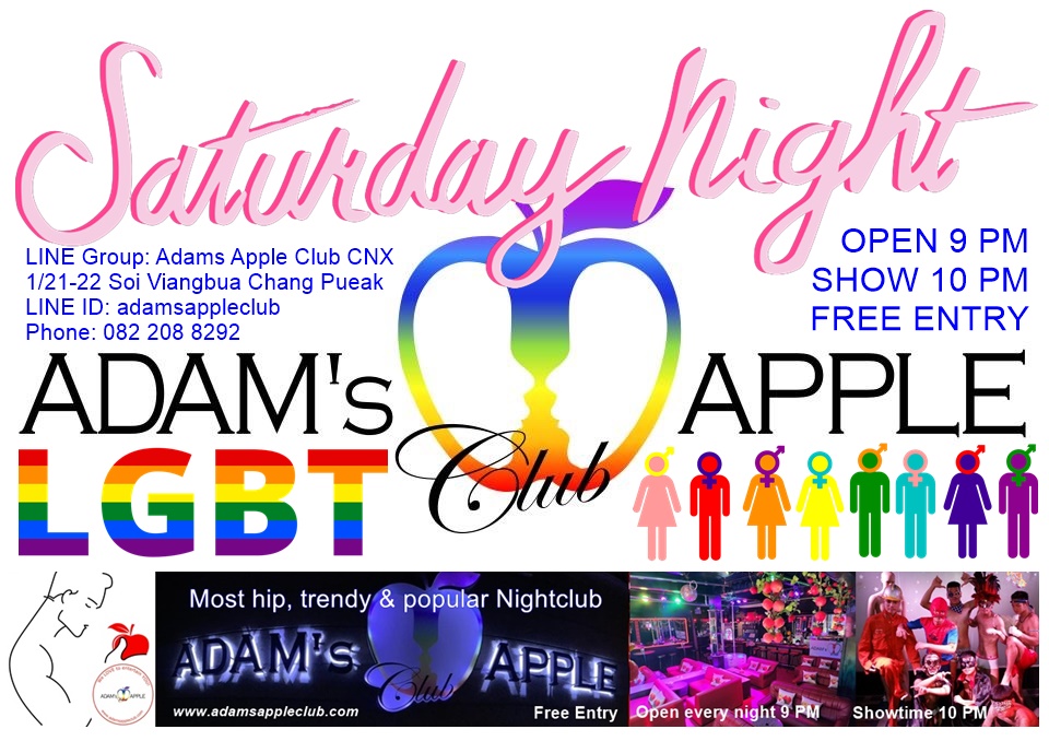 Saturday Night Chiang Mai at our Gay Bar Adam's Apple Club