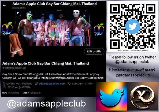 Check out our profile on twitter and find out where Adam’s Apple Club are based in Chiang Mai