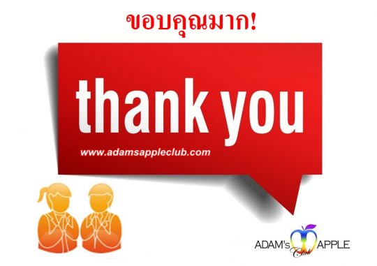 Gratitude Adams Apple Club Chiang Mai gay friendly Venue Thailand. We will be there for you every day and do our best so that you are happy