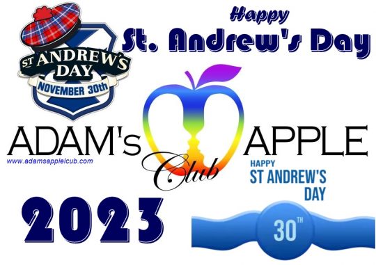St Andrew's Day 2023 Adams Apple Club Chiang Mai We wish all our friends all over the world Happy St Andrew's Day 2023!