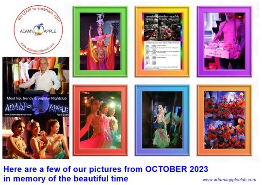 Memories OCTOBER 2023 Adams Apple Club Chiang Mai. We are happy about everyone who comes to our gay friendly Venue.