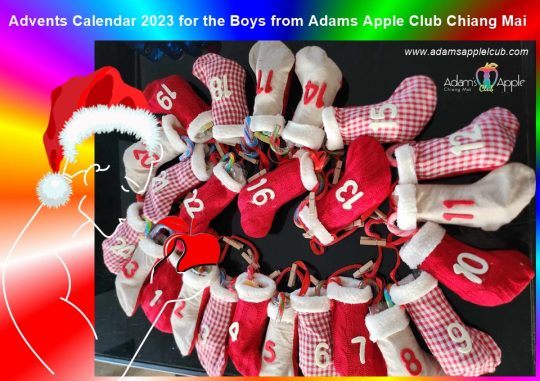 ADVENT CALENDAR 2023 for our Adams Apple Club Boys, we wish you a super nice Advent Season. Have a great time in our Gay Bar Chiang Mai