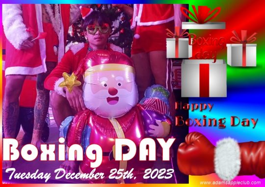 Boxing DAY 2023 We would be very happy if you celebrated Boxing DAY with us this year at the Adams Apple Club in Chiang Mai