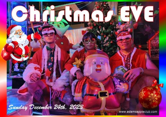 Christmas EVE 2023 - We would be very happy if you celebrated Christmas EVE with us this year at the Adams Apple Club in Chiang Mai.