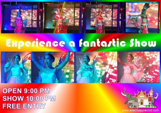 Experience a fantastic Ladyboy show together with your friends in an indescribably pleasant atmosphere in Chiang Mai Adams Apple Club