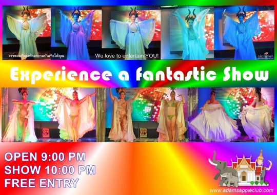 Experience a fantastic Ladyboy show together with your friends in an indescribably pleasant atmosphere in Chiang Mai Adams Apple Club