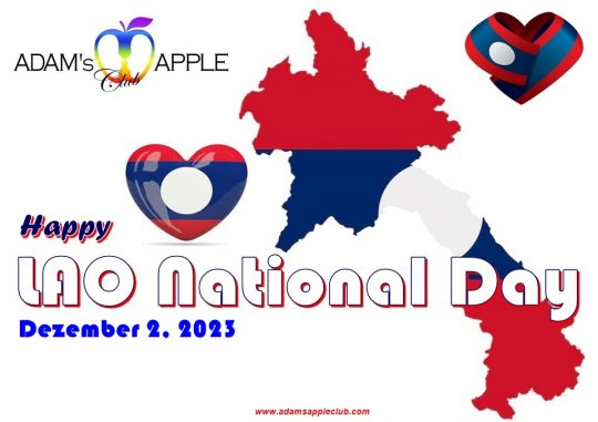 LAO National Day 2023 Adams Apple Club Chiang Mai. We wish all our friends from Lao a Happy Lao National Day 2023