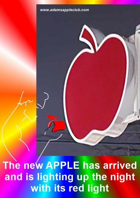 The new Apple from Adams Apple Club Chiang Mai - The new "APPLE" has finally arrived and is lighting up the night with its red light