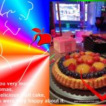Delicious fruit cake surprise Gay Nightclub Chiang Mai. A big THANK YOU to all the dear guests from all over the world who surprise us