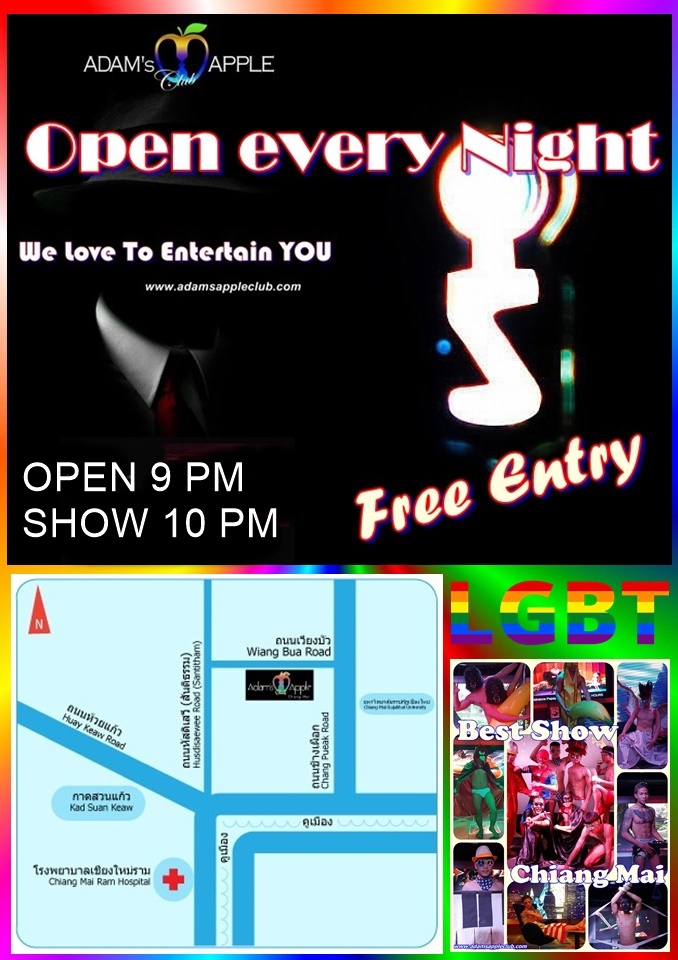 OPEN every Night Adams Apple Club Chiang Mai