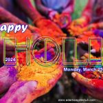 Happy HOLI 2024 Adams Apple Club Chiang Mai, Thailand. Holi the festival of colors falls on March 25, 2024.