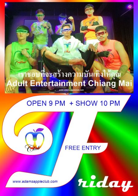 Friday Nightlife Chiang Mai … at Adams Apple Club LGBT Venue. Definitely a Friday Night you will remember.