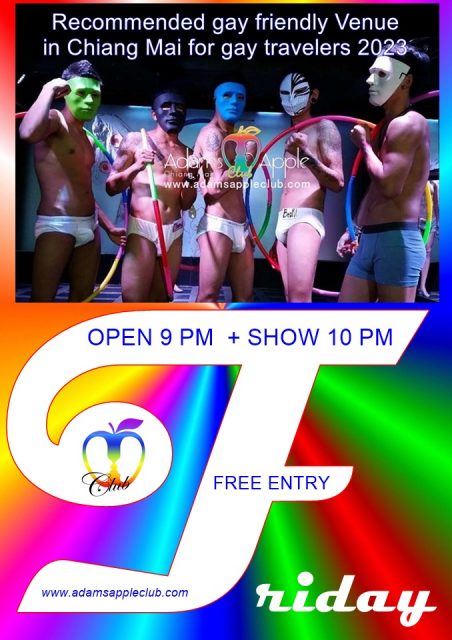 Friday Nightlife Chiang Mai … at Adams Apple Club LGBT Venue. Definitely a Friday Night you will remember.