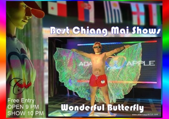 Best Chiang Mai Shows at the legendary Adams Apple Club. A fun-loving venue that attracts a mixed crowd of straight and gay guests