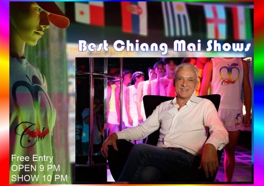 Best Chiang Mai Shows at the legendary Adams Apple Club. A fun-loving venue that attracts a mixed crowd of straight and gay guests