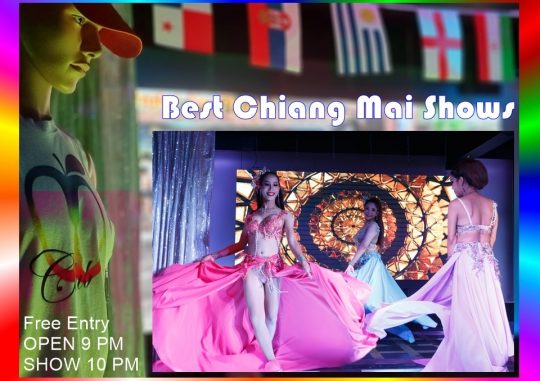 Best Chiang Mai Shows at the legendary Adams Apple Club. A fun-loving venue that attracts a mixed crowd of straight and gay guests