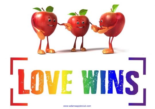 LOVE WINS Adams Apple Nightclub Chiang Mai Thailand. We LOVE YOU all! เรารักคุณทุกคน! LOVE WINS! ความรักชนะ! LGBT venue Thailand
