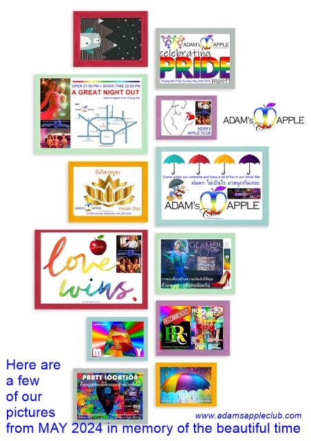 Memories MAY 2024 Adams Apple Club Chiang Mai Here are a few of our pictures from MAY 2024 in memory of the beautiful time.