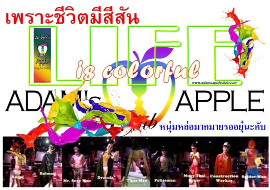 LIFE in Chiang Mai is colorful Adams Apple Nightclub. Our fun-loving venue that attracts a mixed crowd of straight and gay guests.