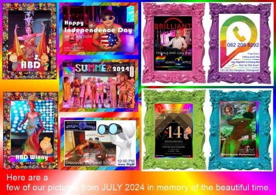 Memories JULY 2024 Here are a few of our pictures from JULY 2024 in memory of the beautiful time at Adams Apple Club in Chiang Mai