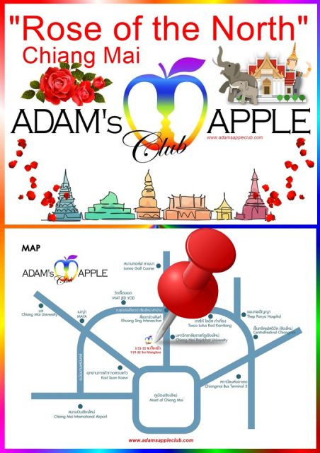 Famous Rose of the North Chiang Mai Northern Thailand, you should not miss to visit Santitham, we recommend Adams Apple Club