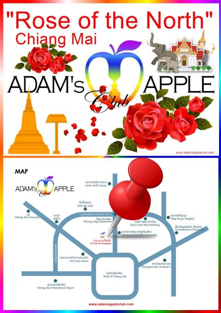 Famous Rose of the North Chiang Mai Northern Thailand, you should not miss to visit Santitham, we recommend Adams Apple Club