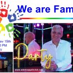 We are Family XI Party at the Adams Apple Club in Chiang Mai. We look forward to your visit on Nov 15th at 9 p.m. Admission is of course free
