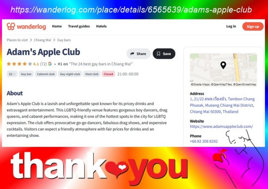 wanderlog webiste Adams Apple Club Chiang Mai Page - wanderlog.com … helpful travel itinerary, vacation & road trip planner