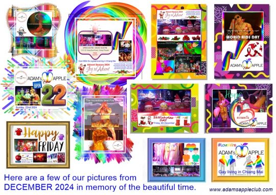 Memories DECEMBER 2024 Adams Apple Club Chiang Mai. Here are a few of our pictures from DECEMBER 2024 in memory of the beautiful time.