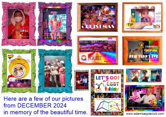 Memories DECEMBER 2024 Adams Apple Club Chiang Mai. Here are a few of our pictures from DECEMBER 2024 in memory of the beautiful time.