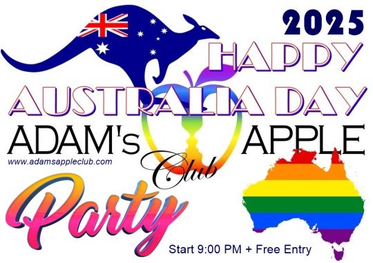 Happy Australia Day 2025 Adams Apple Club in Chiang Mai Celebrate this special day with us on Sunday, January 26
