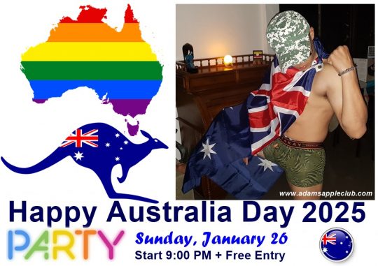 Happy Australia Day 2025 Adams Apple Club in Chiang Mai Celebrate this special day with us on Sunday, January 26
