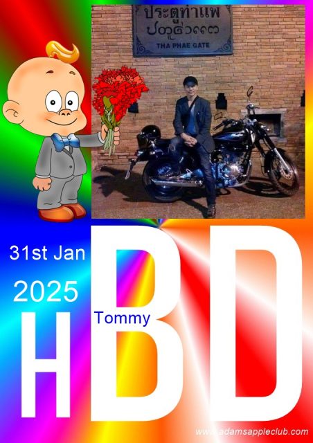 HAPPY Birthday Tommy 2025 Adams Apple Club Chiang Mai. We wish you a happy birthday from the bottom of my heart.