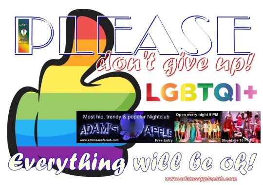 PLEASE COME IN! DON'T QUIT and Never Give Up! Adams Apple Club Chiang Mai from 9pm to midnight Come and enjoy with us.