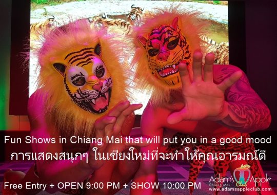 Fun Shows in Chiang Mai Adams Apple Club is an absolute must when visiting Chiang Mai. Fun Shows that will put you in a good mood