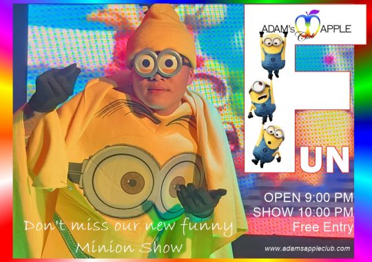 New Funny Minion Show at Adam's Apple Club Chiang Mai. We cordially invite you to experience this new performance in our nightclub.