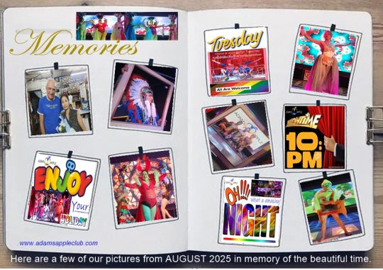 Memories AUGUST 2025 Adams Apple Club Chiang Mai Here are a few of our pictures from AUGUST 2025 in memory of the beautiful time.