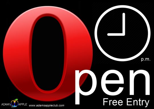 Open 9 PM till late Adams Apple Club Gay Bar Chiang Mai.We are only closed on the usual public holidays that apply in Thailand.